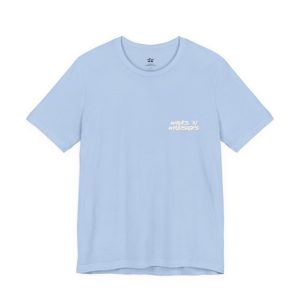 Coastal Altitude - Women's Flux Tee, graphic tee, baby blue, front
