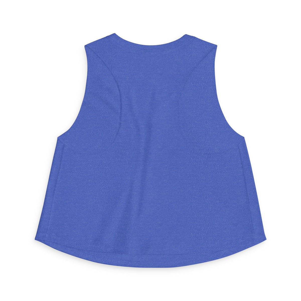 W&W Splatter - Women's Jackal Cropped Tank, graphic tank top, cropped, heather true royal, back
