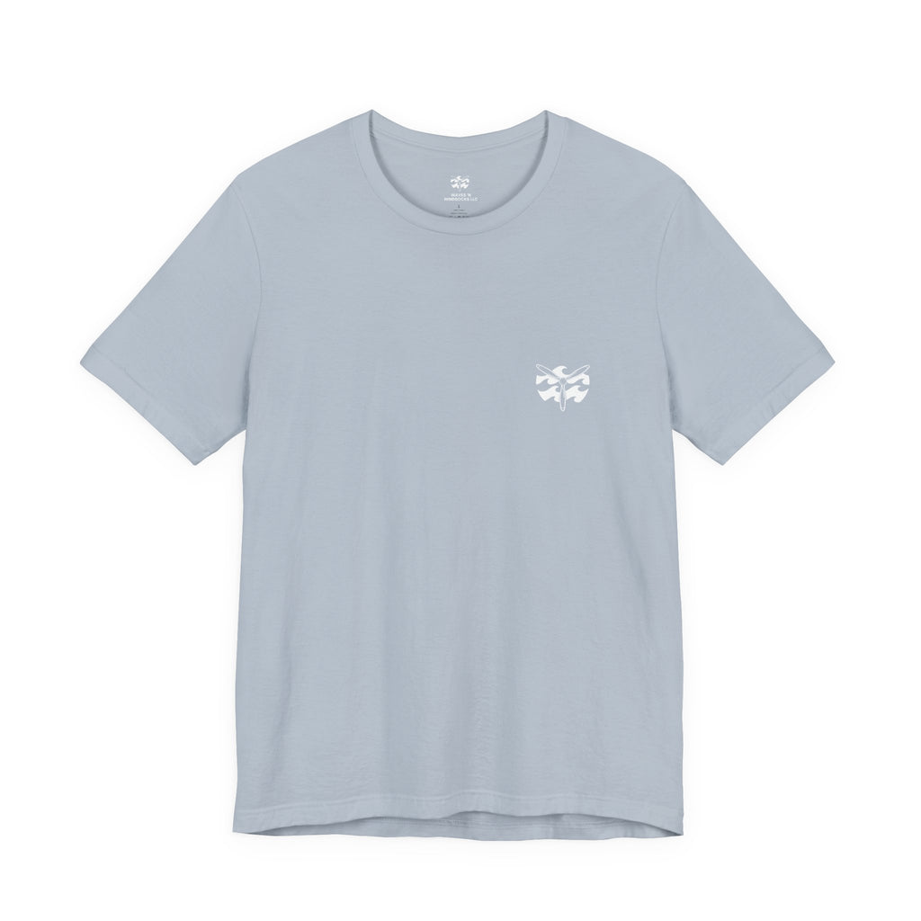 First In, Last Out - Men's Viper Tee, graphic tee, light blue, front