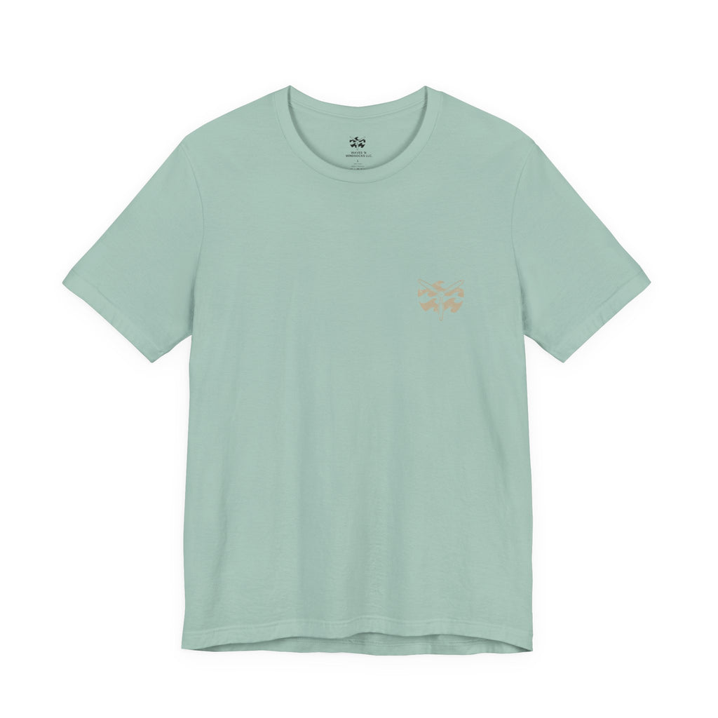 Desert Air Wing - Women's Flux Tee, graphic tee, dusty blue, front