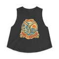 W&W Groovy - Women's Jackal Cropped Tank, graphic tee, tank top, dark grey heather, front