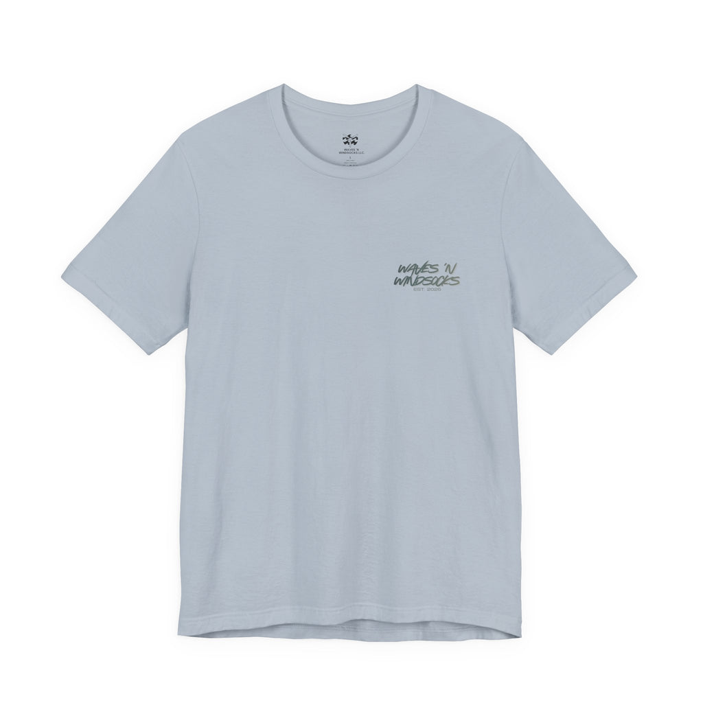 Paradak Resupply Co. - Women's Flux Tee, graphic tee, light blue, front