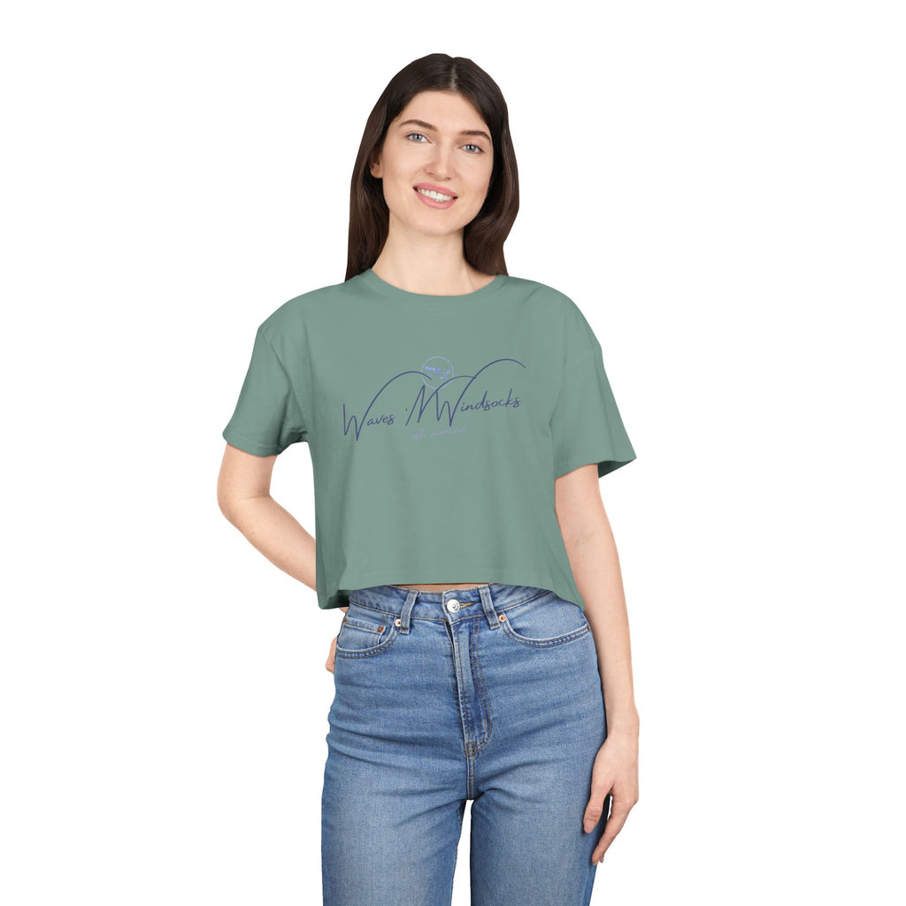 W&W Classy Stamp - Women's Medium Weight Cropped Tee
