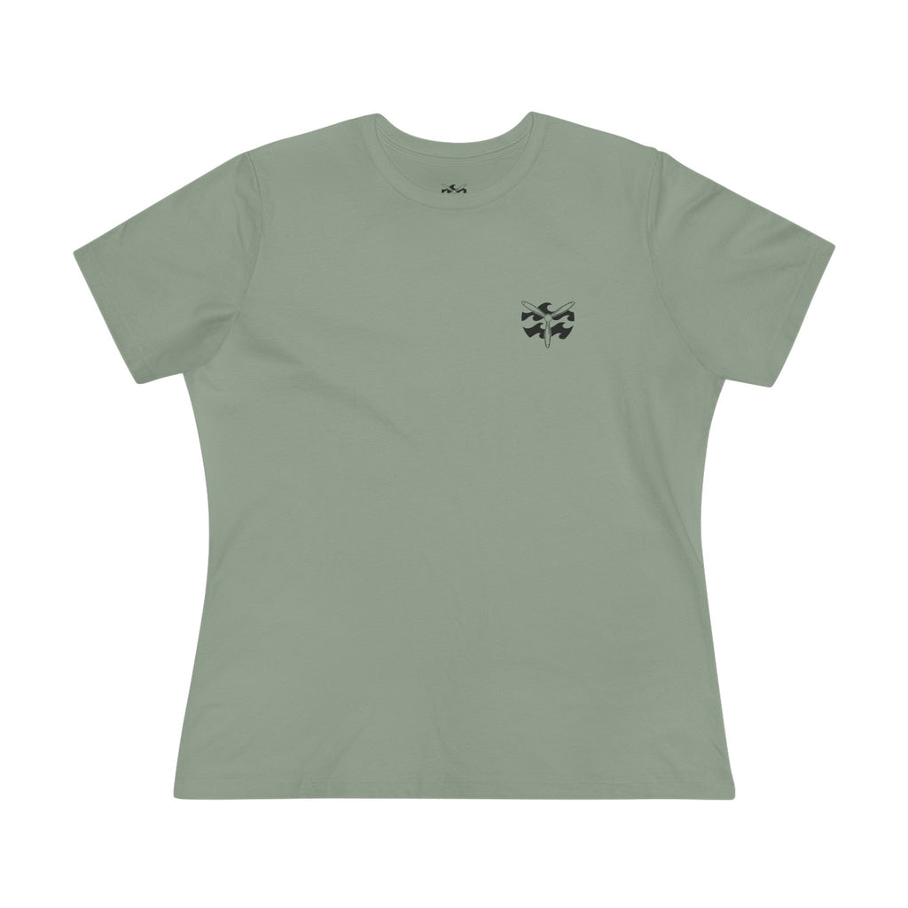 Motorcycle Beachin' - Women's Raven Tee, graphic tee, front