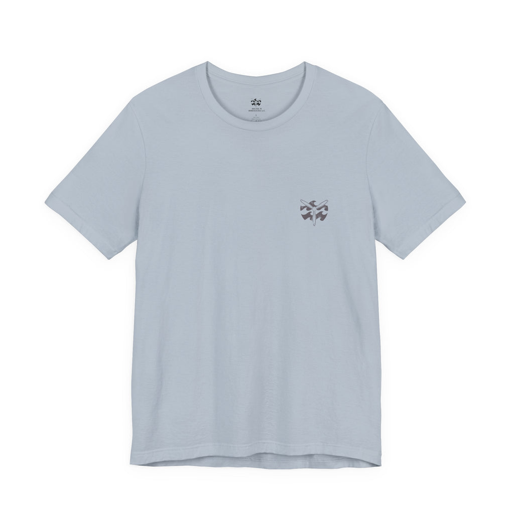 Fly Slow. Wave Italian. - Men's Viper Tee, graphic tee, light blue, front