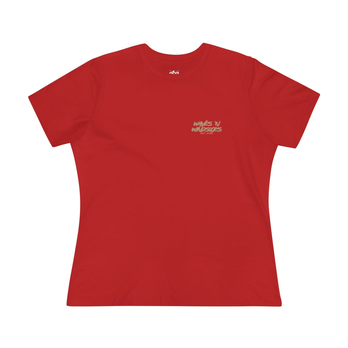 Japanese Wave - Women's Raven Tee, graphic tee, red, front