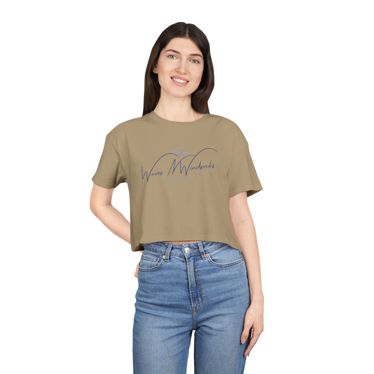 W&W Classy Stamp - Women's Medium Weight Cropped Tee