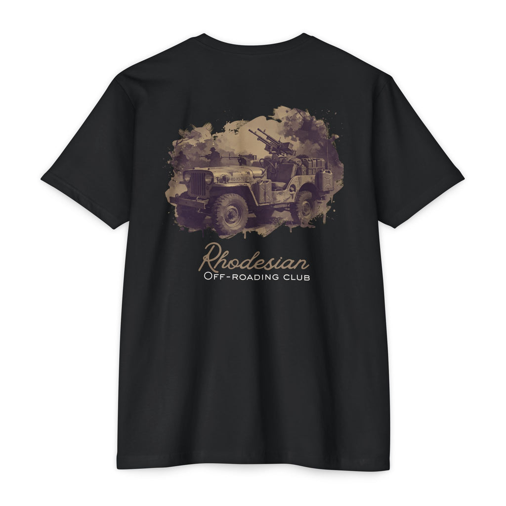 Rhodesian Off-Roading Club - Men's Breach Tee, graphic tee, black, back