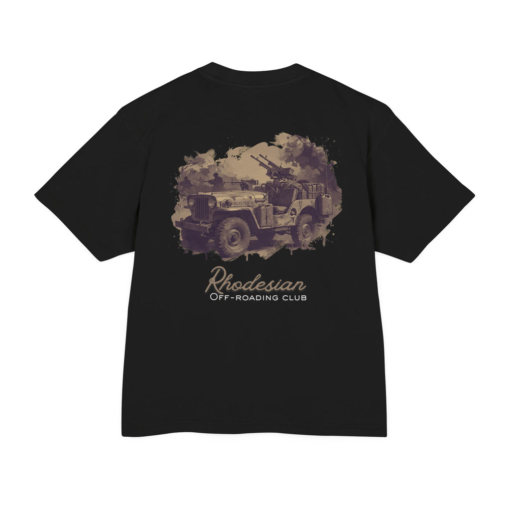 Rhodesian Off-Roading Club - Men's Juggernaut Tee, graphic tee, black, back