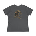 Japanese Wave - Women's Raven Tee, graphic tee, gray, back