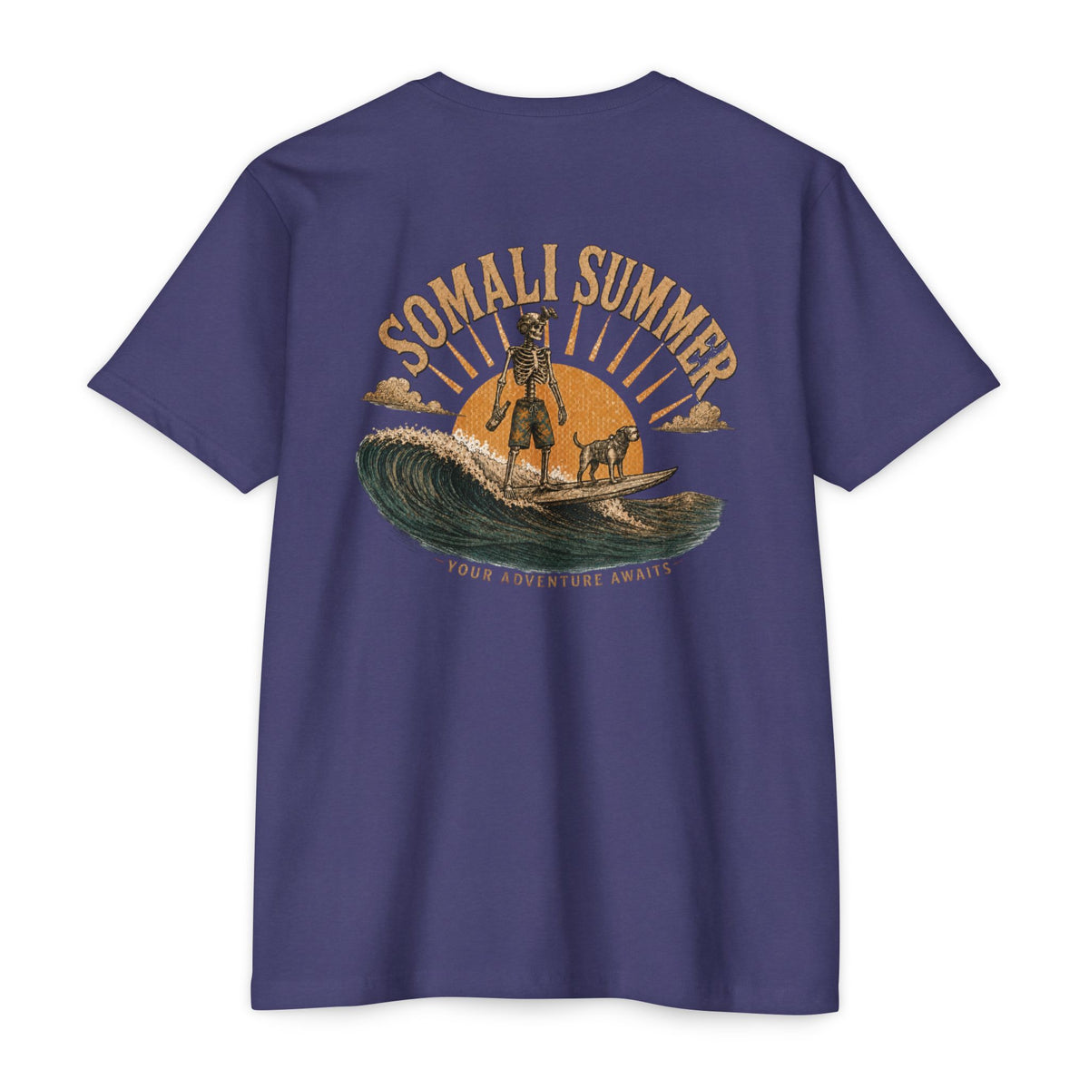 Somali Summer - Men's Breach Tee, graphic tee, storm, back