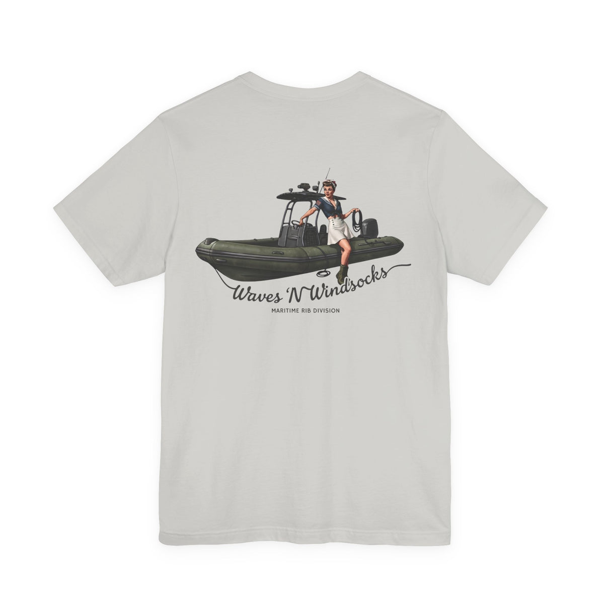 Maritime RIB Division -Unisex Tee, graphic tee, silver, back