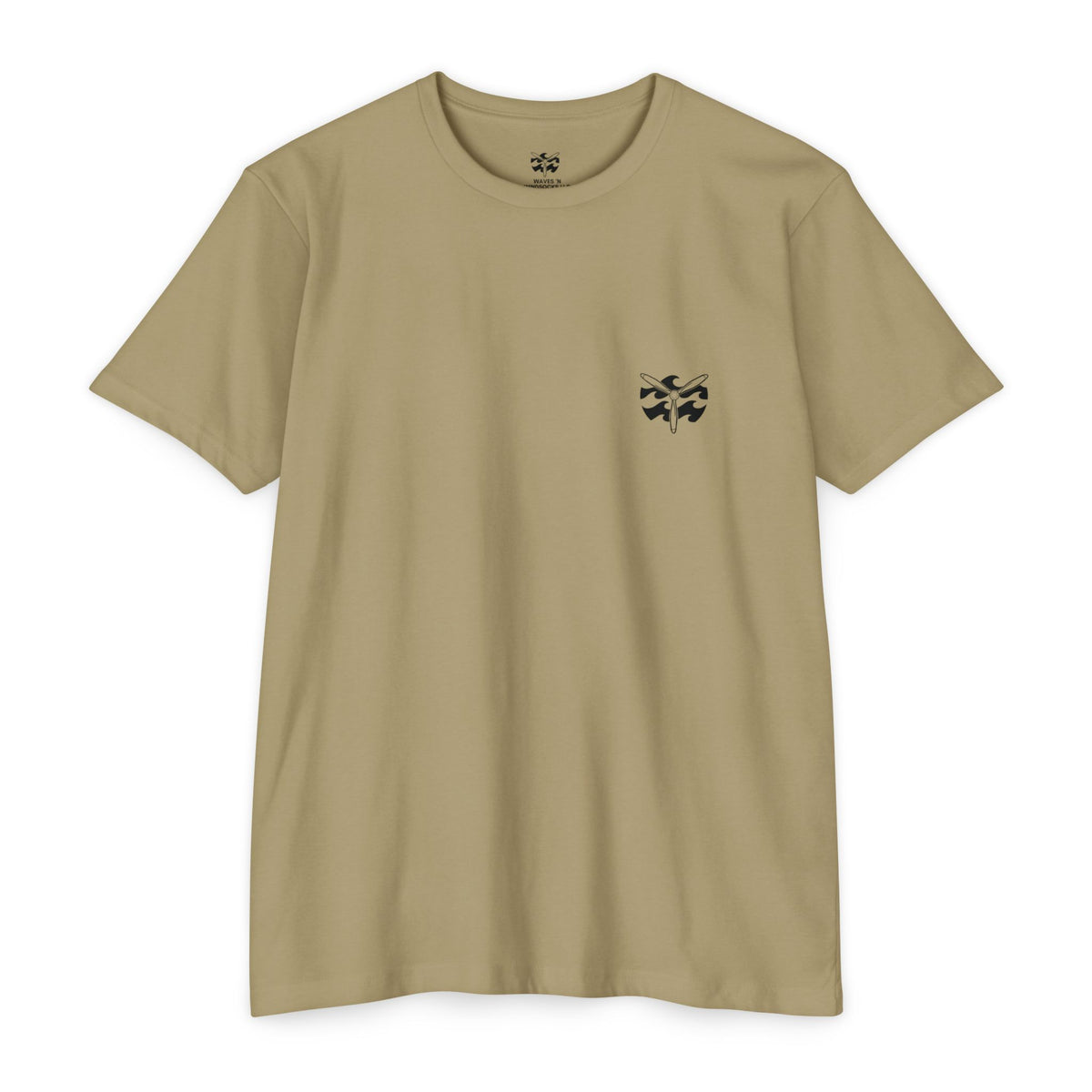 Motorcycle Beachin' - Men's Breach Tee, graphic tee, light olive, front