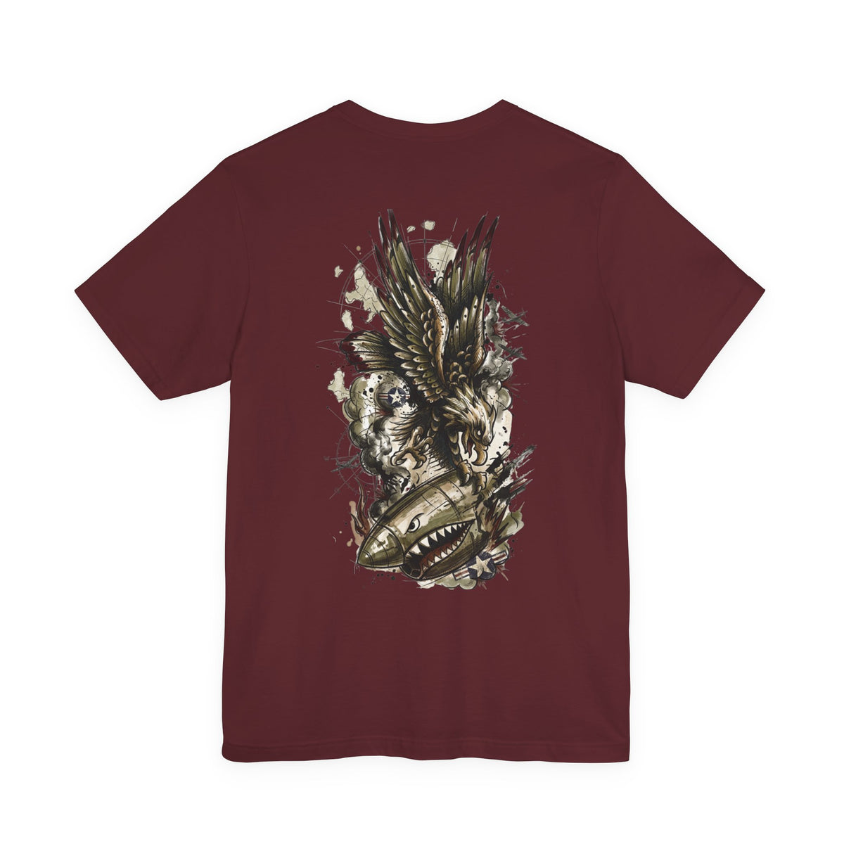Comin' In Hot - Men's Viper Tee, graphic tee, maroon, back