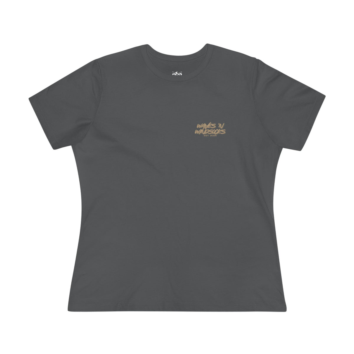Japanese Wave - Women's Raven Tee, graphic tee, gray, front