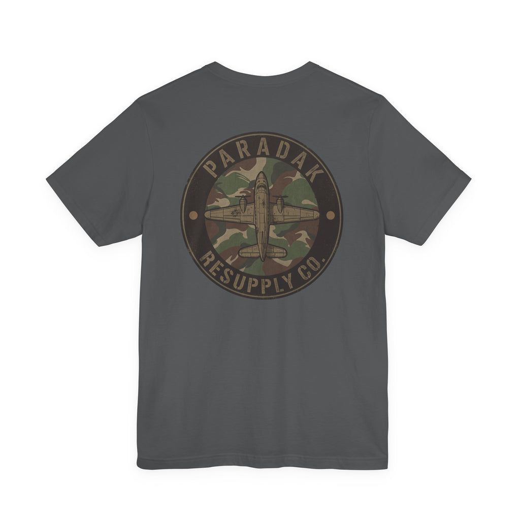 Paradak Resupply Co. - Men's Viper Tee, graphic tee, asphalt, back