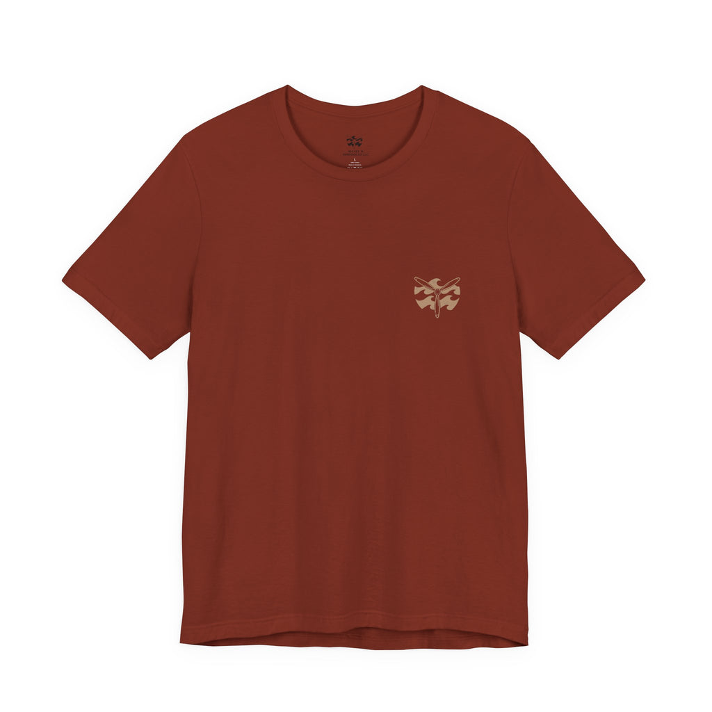 Desert Air Wing - Women's Flux Tee, graphic tee, rust, front
