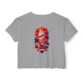 Beachbound Aviator - Women's Wisp Ultra-Lightweight Crop Top, graphic tee, cropped, heather grey, back