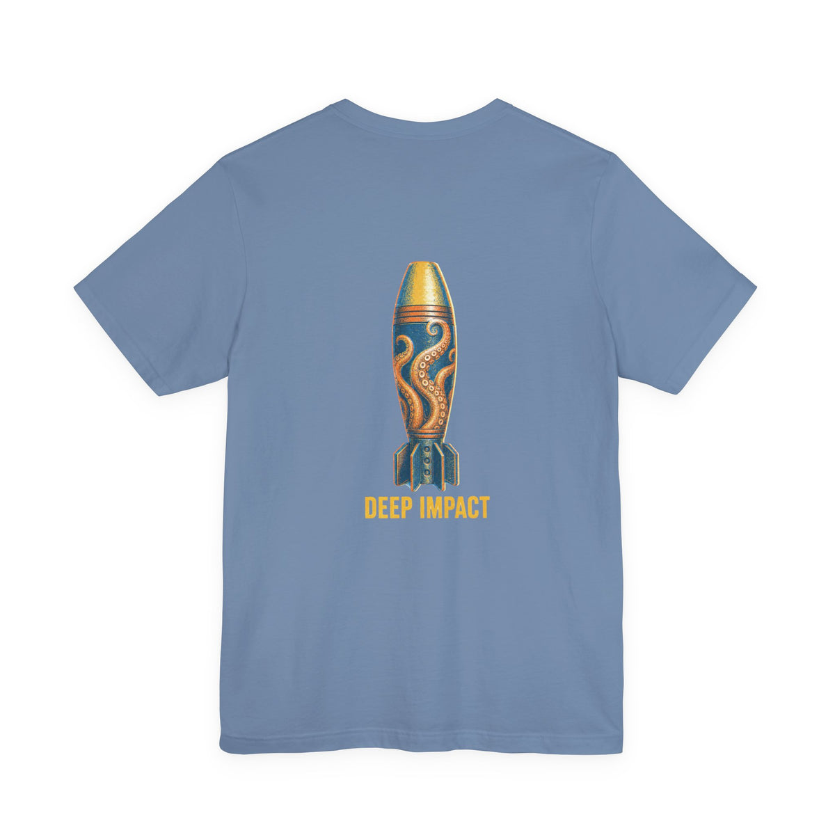 Deep Impact - Men's Viper Tee, graphic tee, steel blue, back